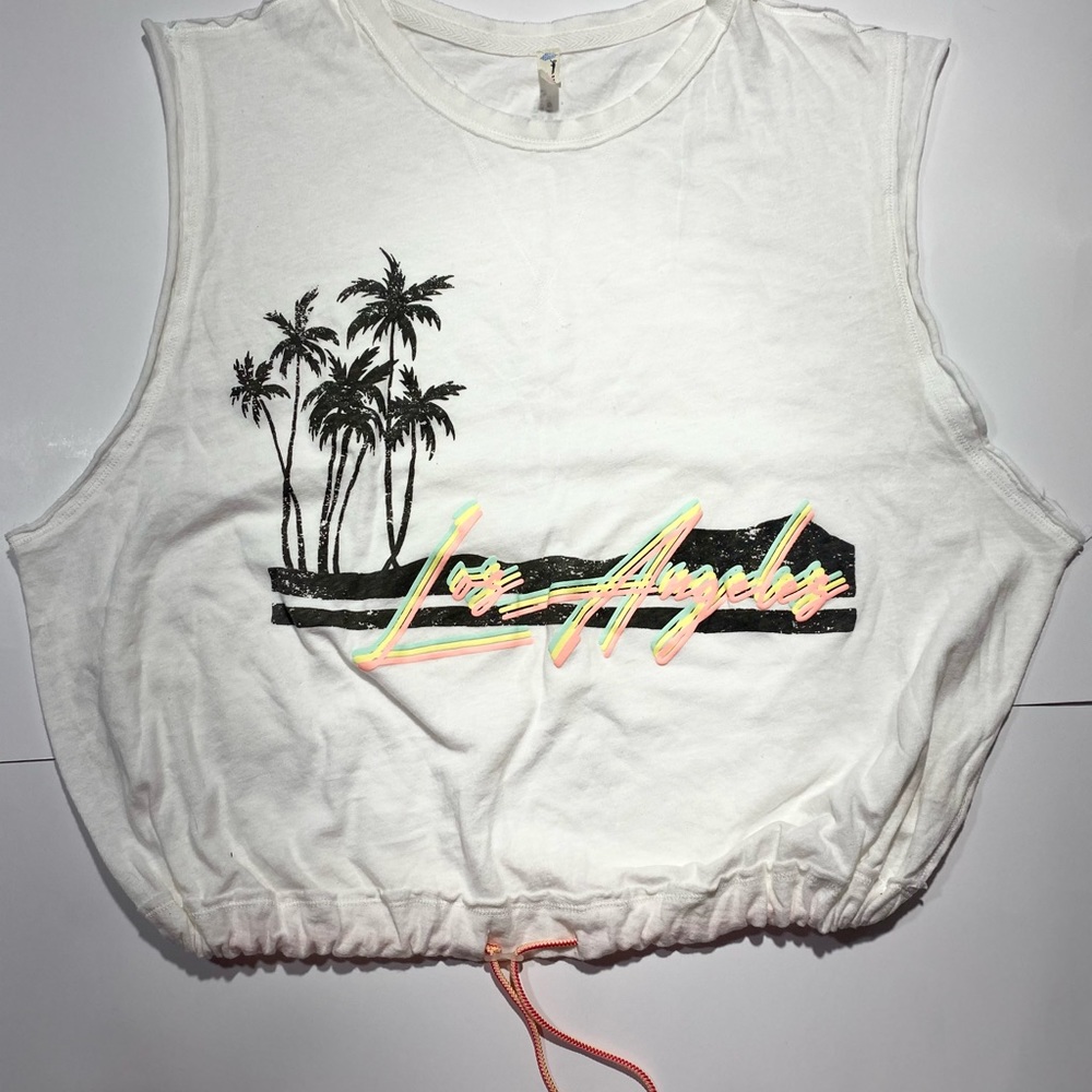 Free People‎ Movement Retro Los Angeles Semi Cropped Tie On BottomTank NWOT M